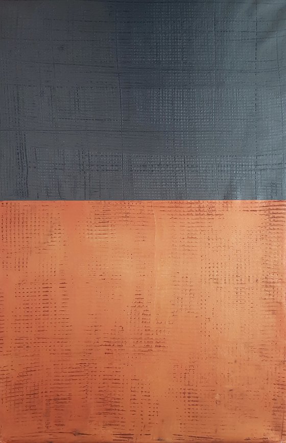 In good and bad times No.3  -  copper and black abstract painting