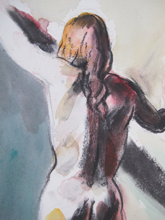 standing female nude