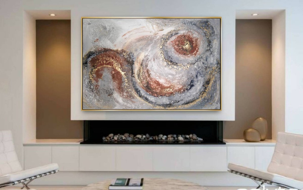 Womb extra large abstract (100x150cm) by Eleni Denart