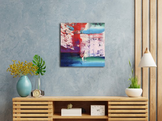 40x40 cm Small Abstract Painting Original abstract landscape Canvas Art