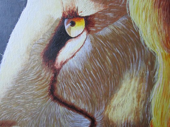 Lion Acrylic Painting 20'' x 30''