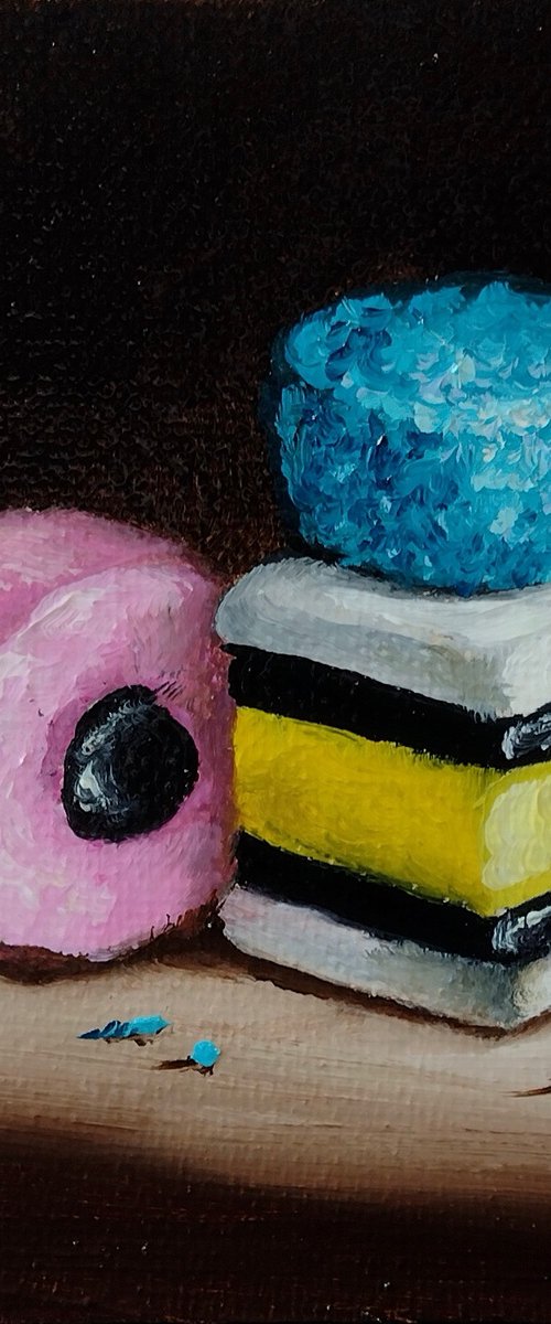 Little Liquorice Allsorts #9 still life by Jane Palmer Art