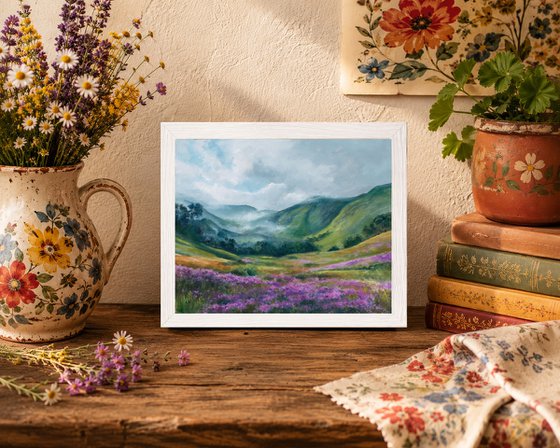 Purple flowers in the meadow
