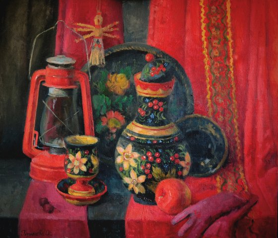 Still life with Khokhloma