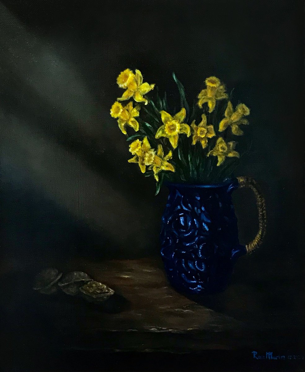 Photorealistic Oil Painting , Narcissus By Marina Deryagina, 16 X 20, Artwork For Sale On Artfinder