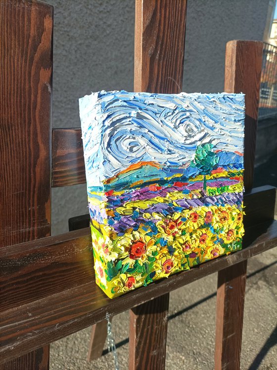 Art gift box - Sunflowers field