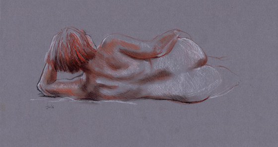 Reclining nude, back view