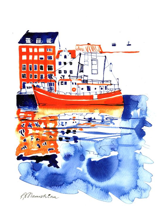 Copenhagen Orange Boat