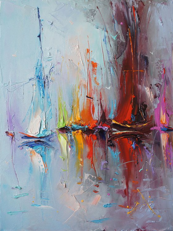 Colors charts, Abstract Seascape painting