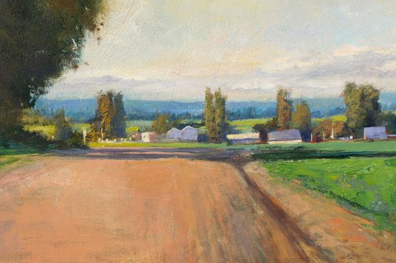 Backroads 4 Afternoon, impressionist landscape plein air.