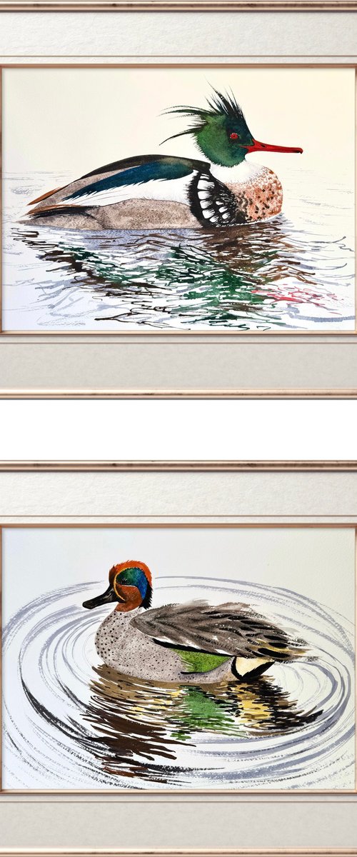 Twin Drake Green Winger Teal by Yuliia Sharapova