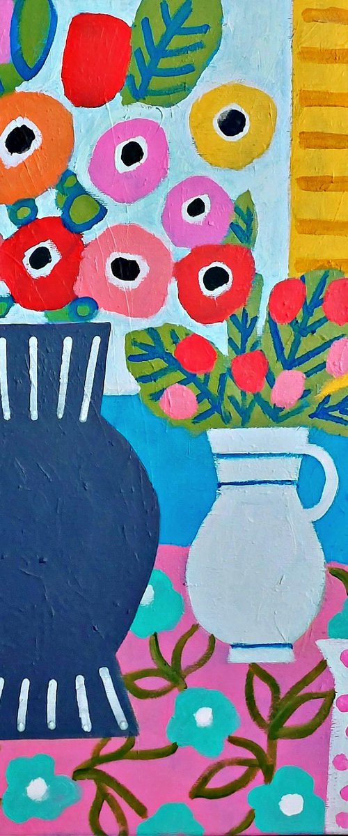 Still Life with a Grey Vase by Jan Rippingham