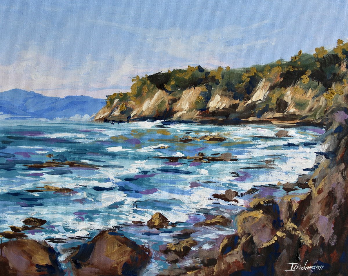 Impressionistic Landscape Oil Painting By Liza Illichmann, 12 X 9", Zephyr, Original Artwork