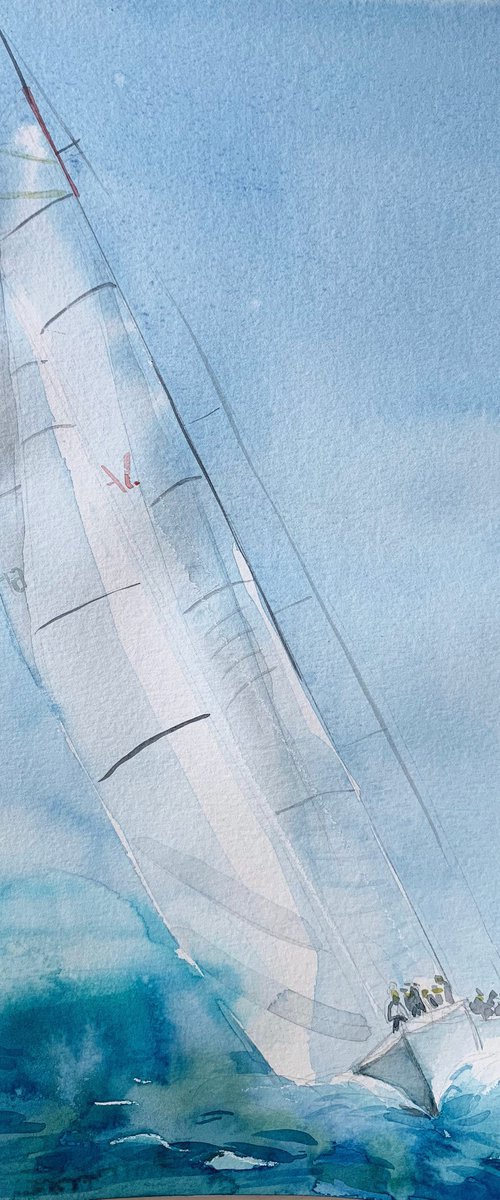 Two sailboats by Olga Pascari