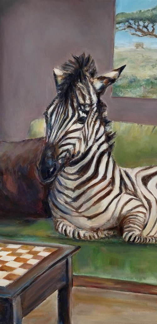 Zebra At Home by Jura Kuba Art