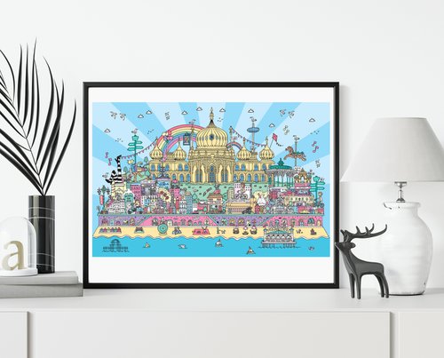 Brighton Colourful Special edition (Unframed) A2 by Lauren Nickless
