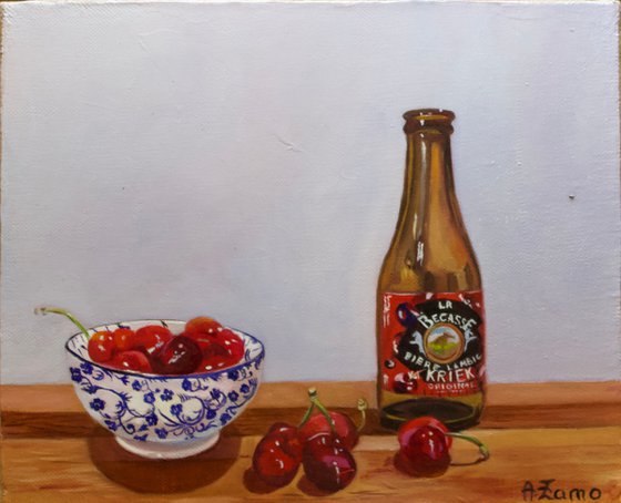 Beer and cherries