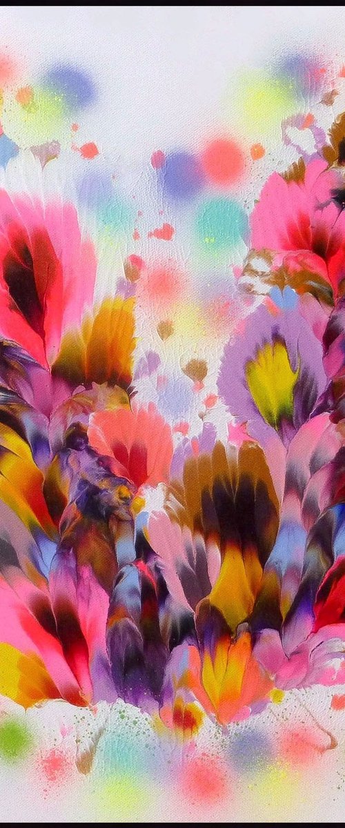 Floral Painting "Spring Flower Festival" by Irini Karpikioti