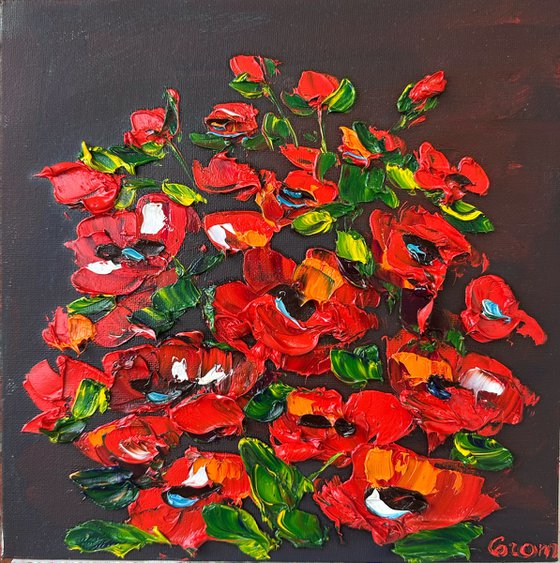 Mini Red poppies