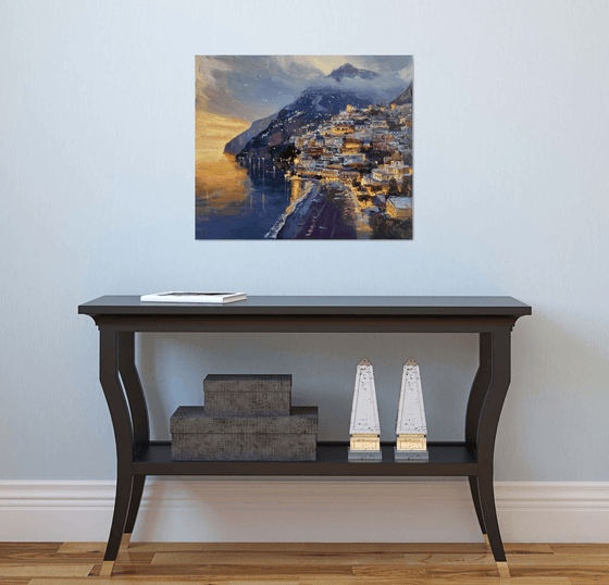 Sunset over the city