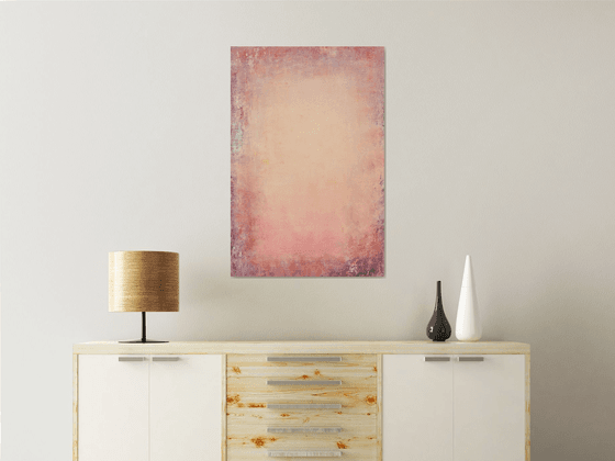 Pink And Peach 211103, pink sunset textured abstract