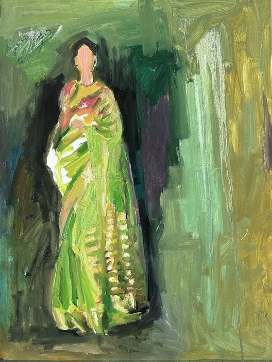 Woman of India 15 Green Gold