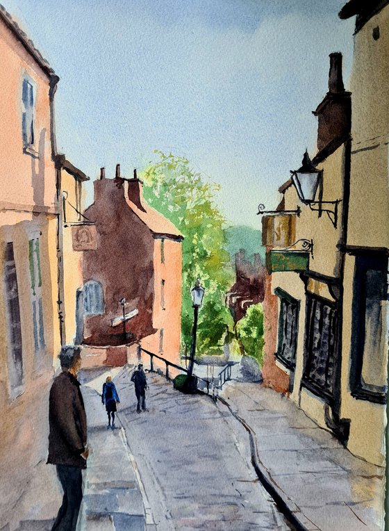 Looking down Steep Hill, Lincoln