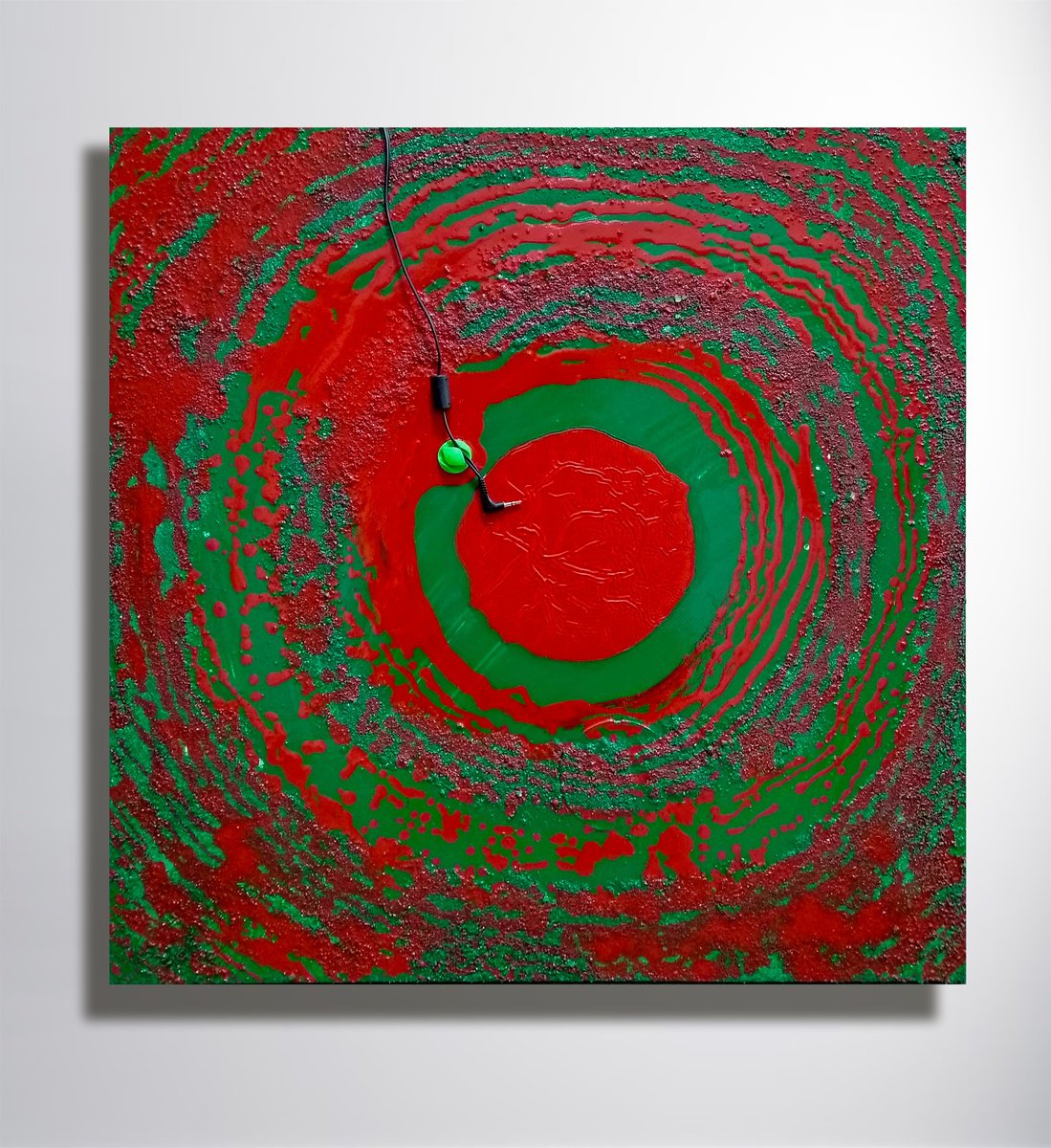 Expressive Abstract Acrylic Painting By Marya, 28 X 28", "Starting", Original Artwork