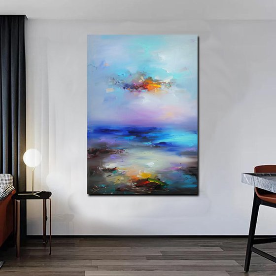 Sea Fields , Extra Large Oil Painting