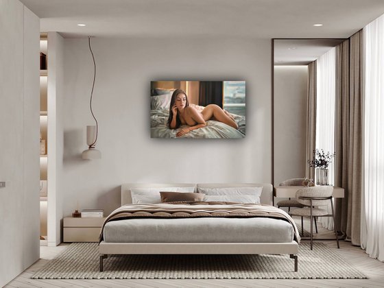 Nude in bed