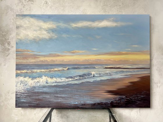 "Sea 2" Blue seascape oil art