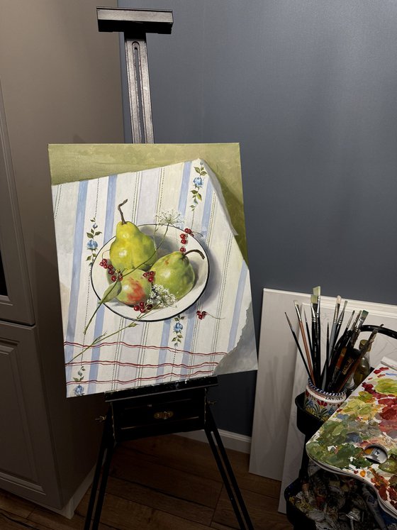 Blue Symphony on the Kitchen Table