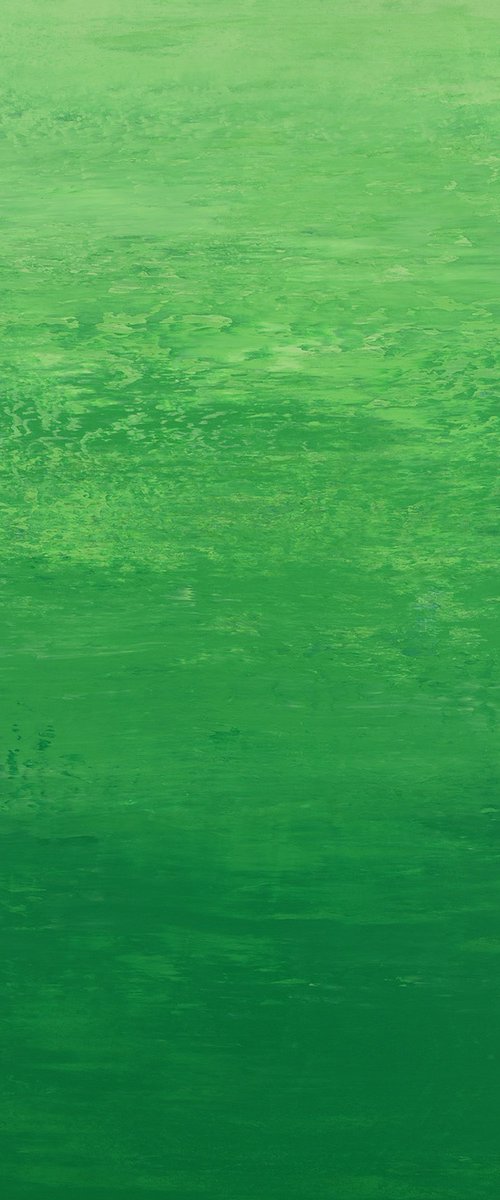 Leaf Green - Color Field Abstract by Suzanne Vaughan