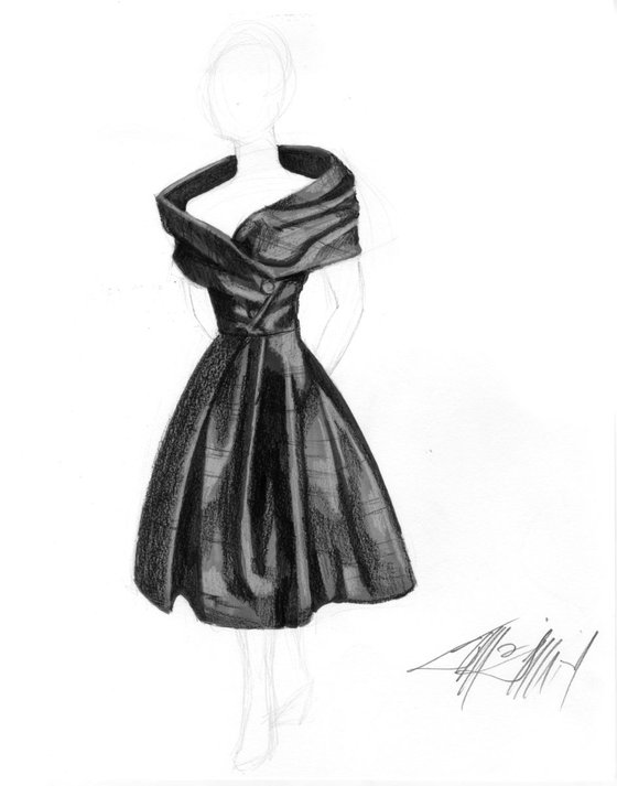 Black Dress - Dior 1950s