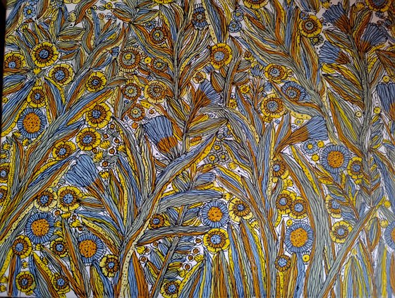 Yellow-blue flowers