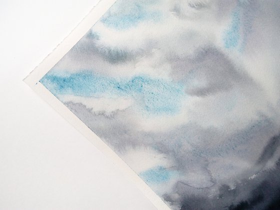 Clouds landscape painting