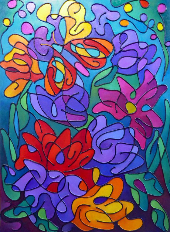 BUTTERFLY RESTING IN WILD FLOWERS