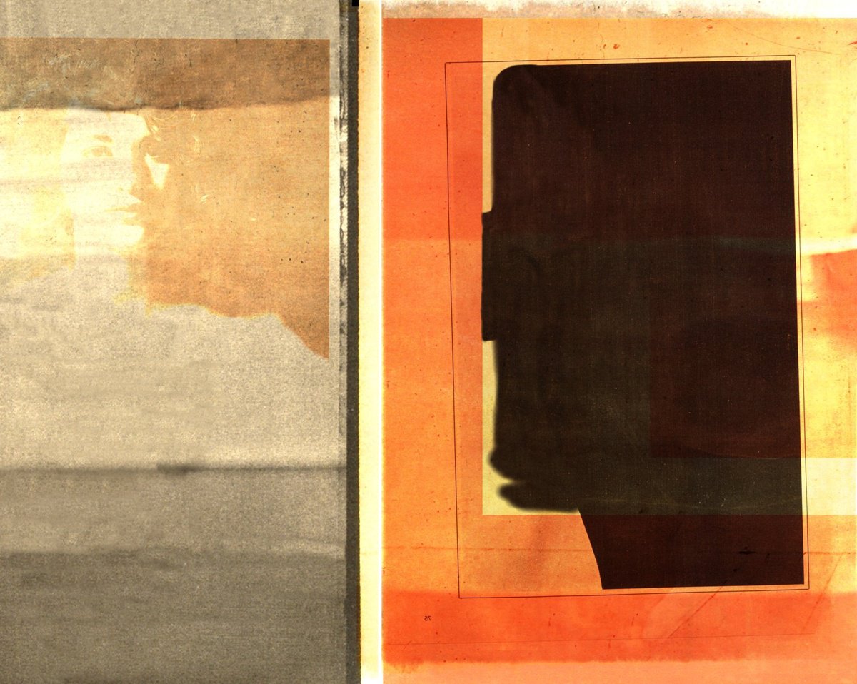 Abstract Portrait Giclee Print By Philippe Berthier, 30 X 24", Imperfection......., Original Artwork