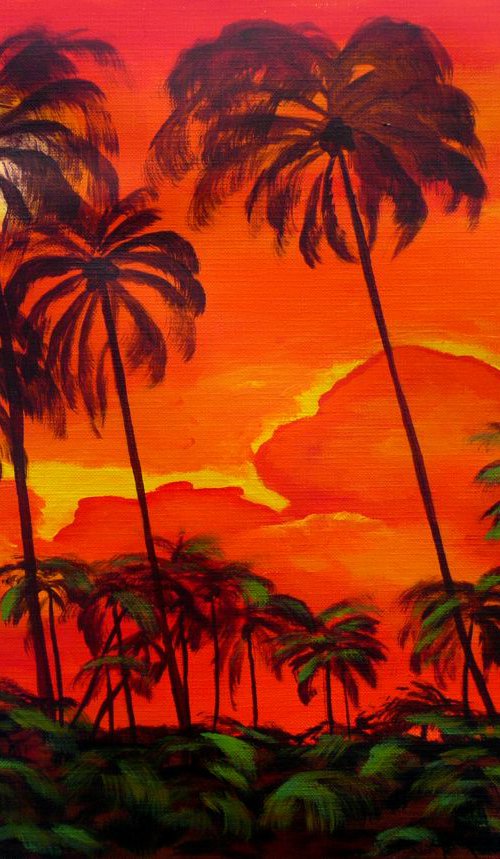 Sunset Palms by Dunphy Fine Art