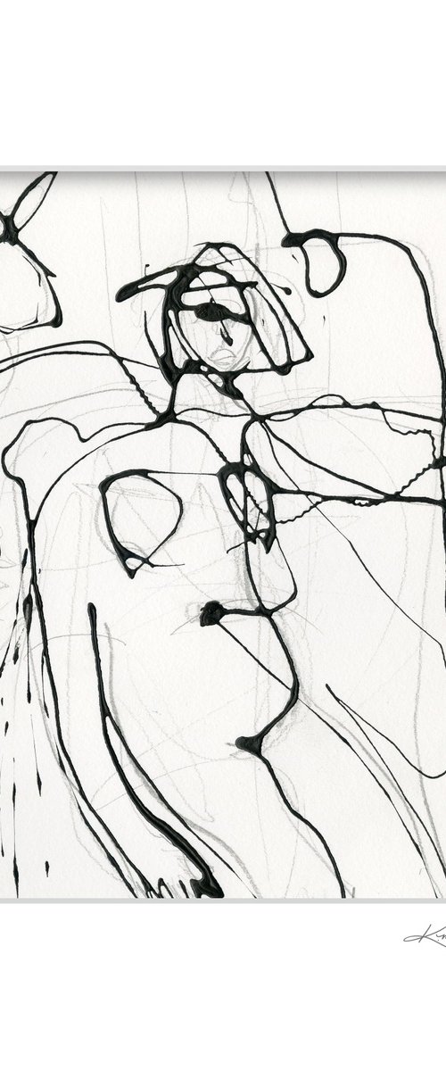 Doodle Nude 5 - Minimalistic Abstract Nude Art by Kathy Morton Stanion by Kathy Morton Stanion