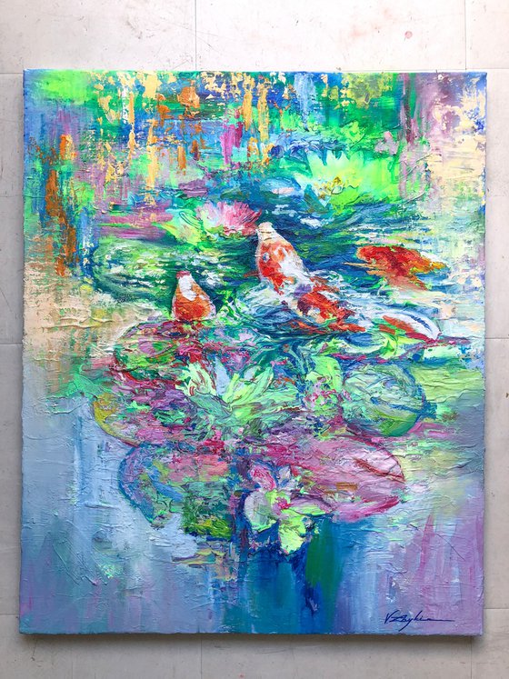 Fish in the pond.