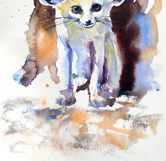 Desert fox watching