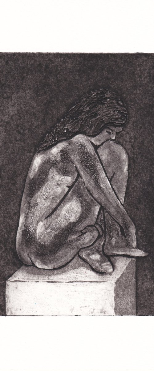 Seated female nude by Rory O’Neill