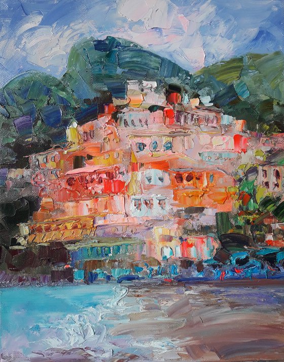 Charming Positano Italy Painting Italy