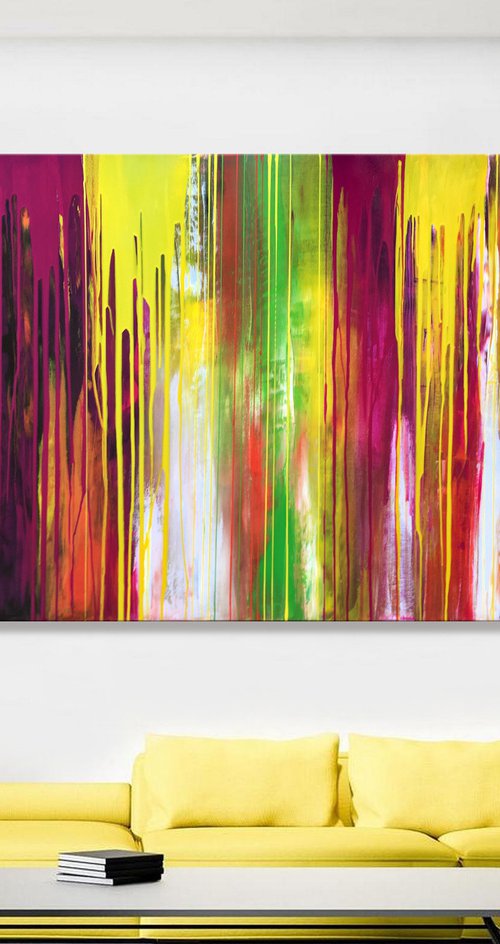 Voice of Beauty - XL large abstract art – Expressions of energy and light. by Julijana Ravbar
