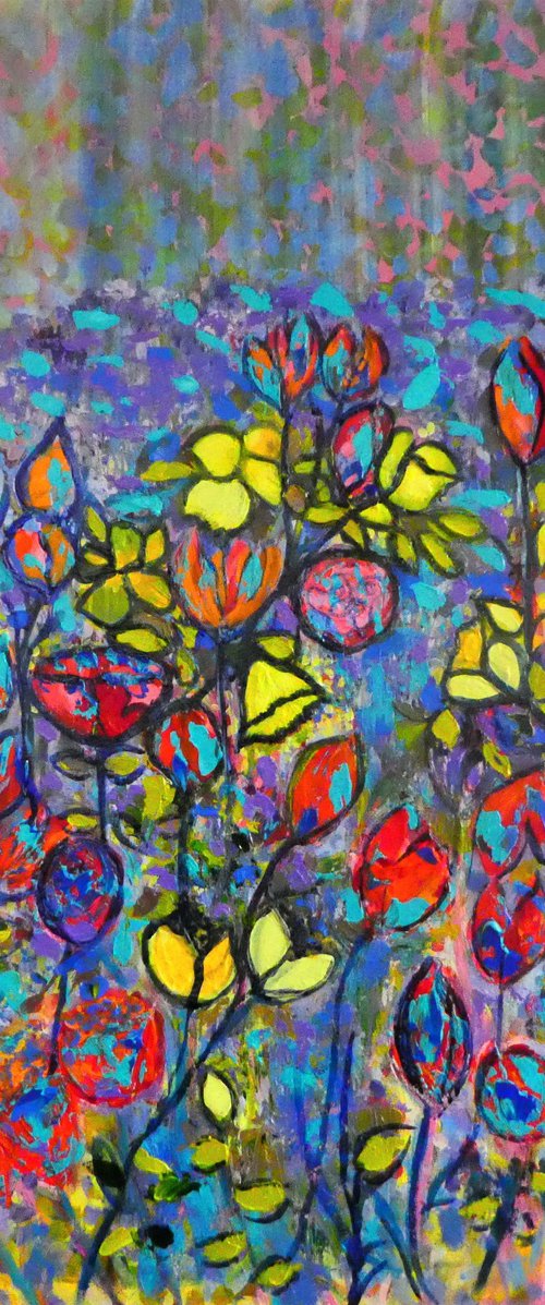 Daffodils and Tulips by Lesley Blackburn