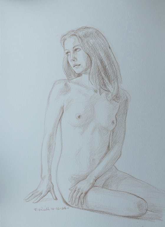 Seated female nude