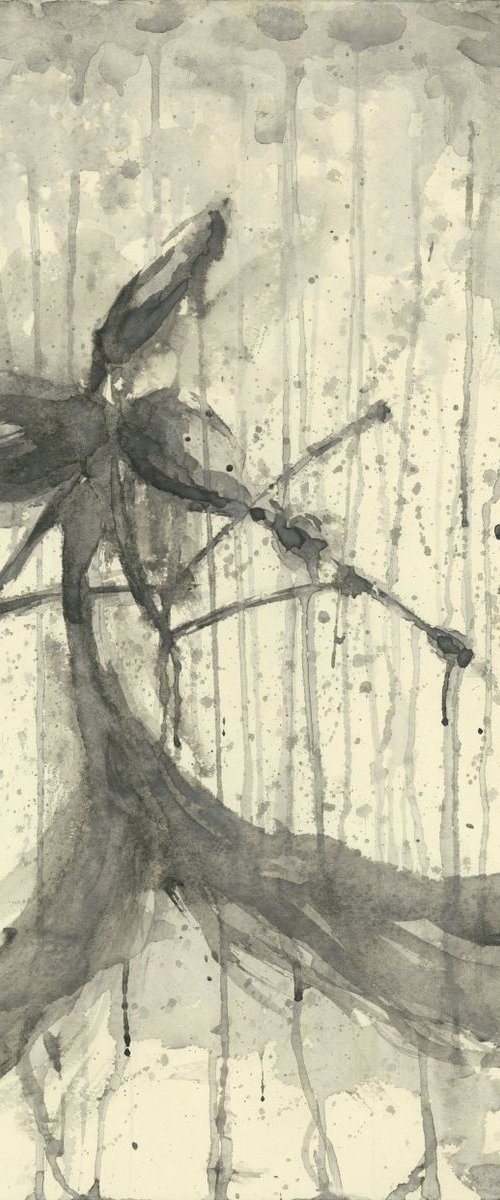 Violinist. A series of works "Music of the Rain" by Eugene Gorbachenko