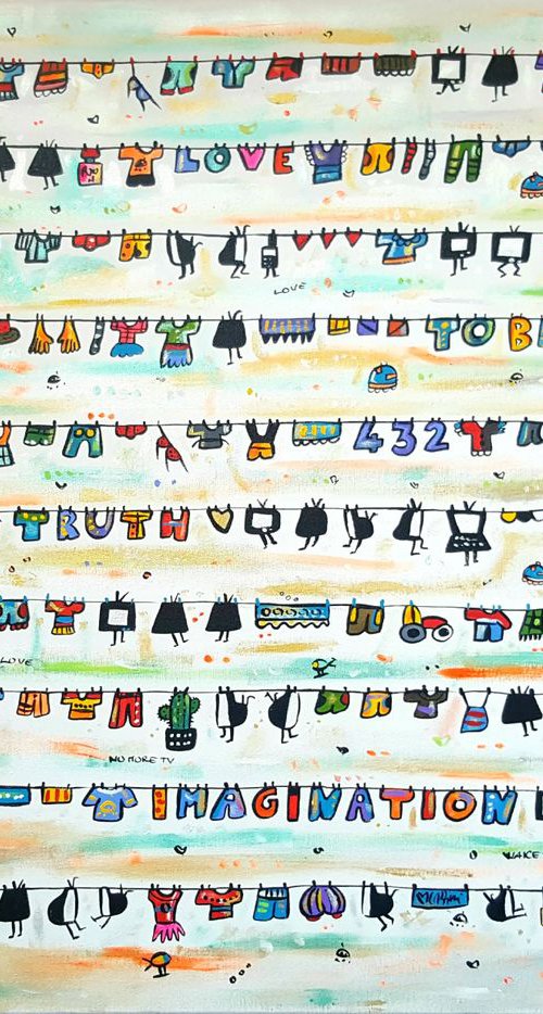 To Be Free Laundry Televisions by Maria Luisa  Azzini