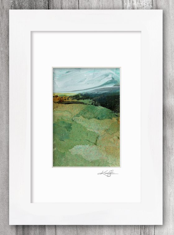 Mystical Land 404 - Small Textural Landscape painting by Kathy Morton Stanion